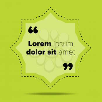 quote text block template on a green background