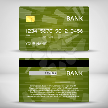 Templates of credit cards design with an abstract background, Isolated vector