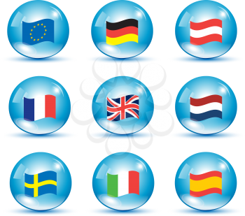 European Union country flags, member states EU