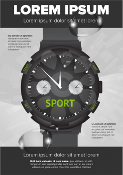 Flyers design with black and white watches