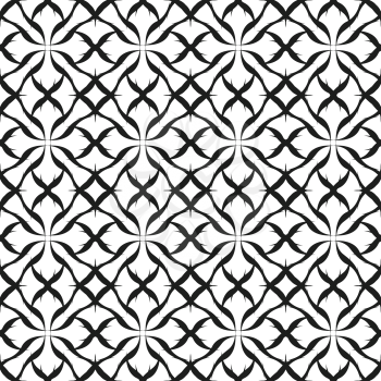 Abstract black Seamless pattern on a white background
