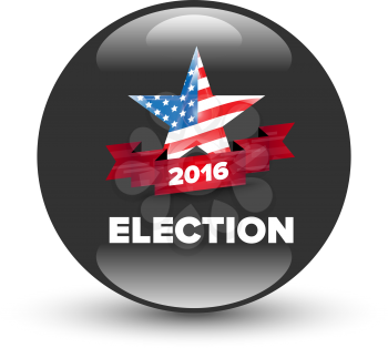 United States Election Vote Badge with star and ribbon