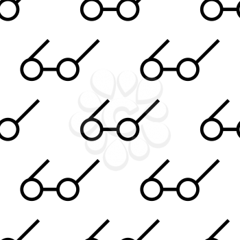 Seamless glasses pattern on a white background