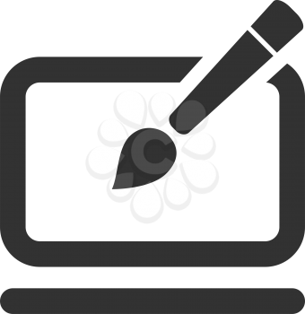 Software or Graphic Design Flat Icon on white background