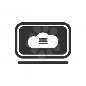Cloud Storage Service Icon on black background