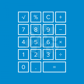 Calculator design for site on a blue background