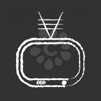 TV set vector on a black background