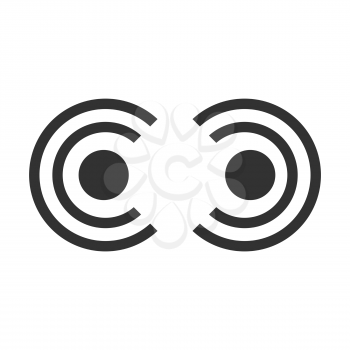 binocular vector icon on a white background