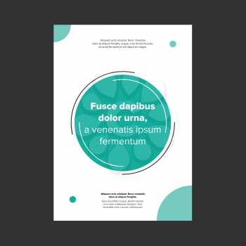 minimalist style cover page or banner with emerald and green circles