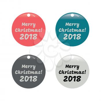 Merry Christmas banner set in vintage style
