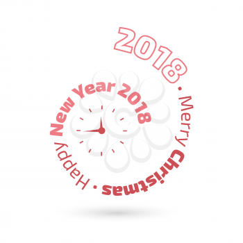 Flat design Happy New Year 2018 banner