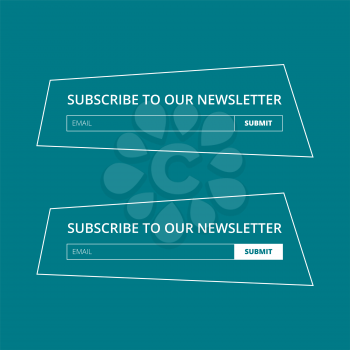 Subscribe to our newsletter form set on an emerald green background