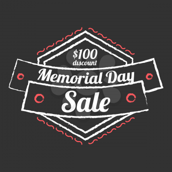 Memorial day vintage banner on a black background