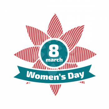 Women day banner on a white background