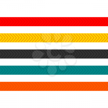 Seamless lines set with the pattern - Vector illustration