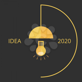 light bulb icon. Concept banner for ideas