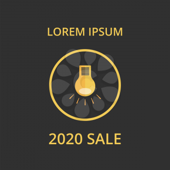 light bulb icon. Concept banner for ideas