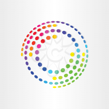 abstract color background with circles and ellipses dot background