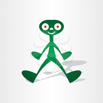 alien man from mars abstract icon design