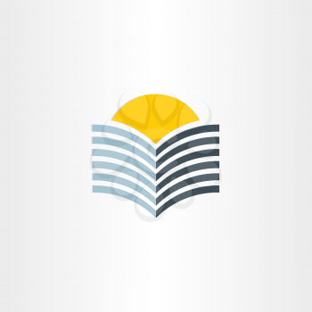 book and sun abstract icon advertise marketing  symbol  background