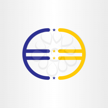 european union euro money line symbol design