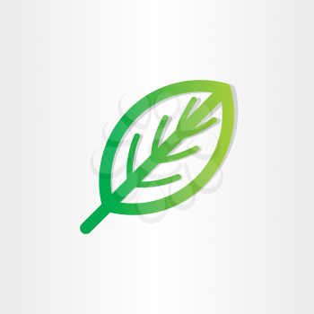 green leaf icon design abstract natural element