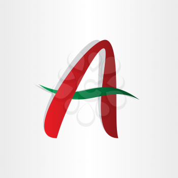 letter a abstract character design icon symbol element