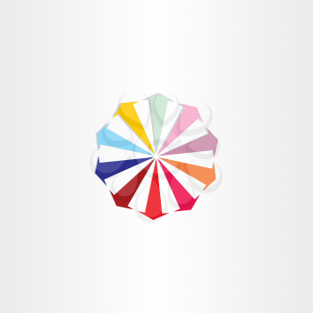 arrows in circle colorful logo design element