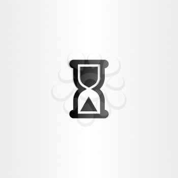 black sand clock icon time concept