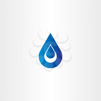 blue logo drop of water icon design