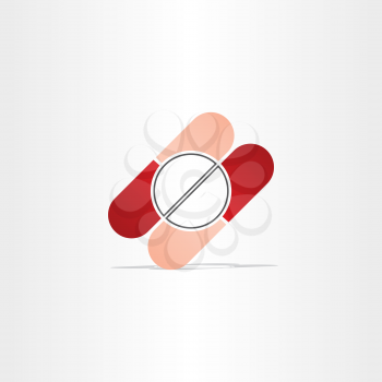 capsules and pills pharmacy icon design
