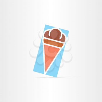 ice cream flat vector icon design