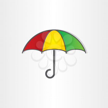 color umbrella vector symbol design