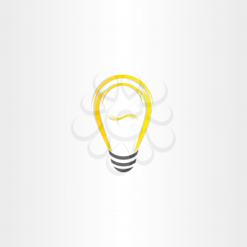 yellow vector bulb  icon design element