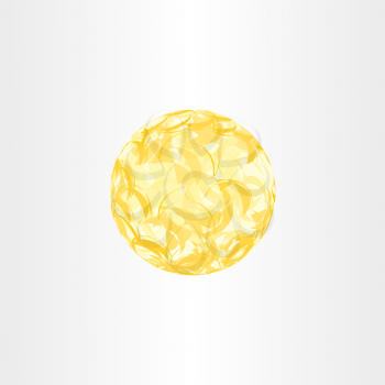 autumn yellow abstract globe circle background design logo