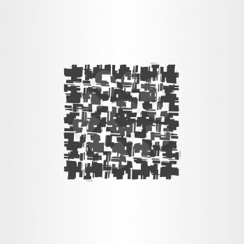 black grunge square abstract vector background design