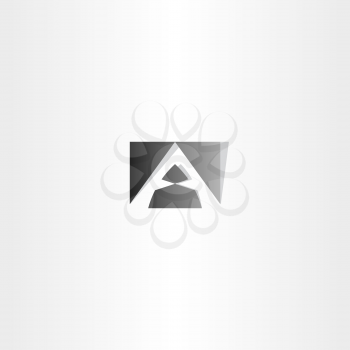 black letter a logotype logo a sign vector emblem