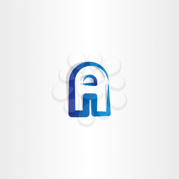 blue gradient logotype a letter a vector logo symbol