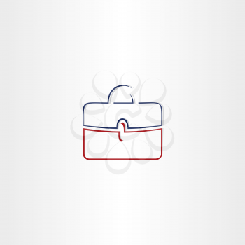 briefcase symbol stylized vector business logo design