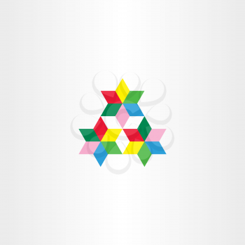 colorful triangle geometric vector design element symbol