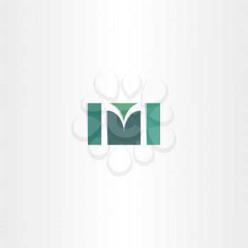 dark green letter m logo vector symbol emblem