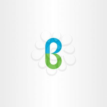green blue logo b letter b logotype icon design