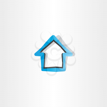 house blue logo symbol element design sign