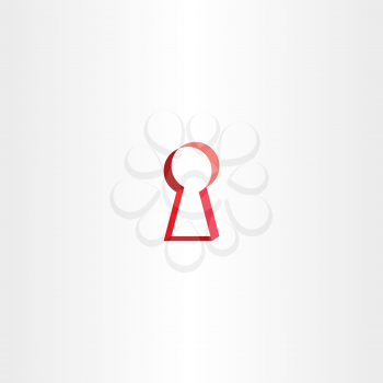 red key lock hole icon design