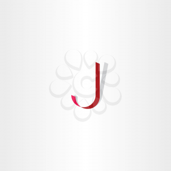 red letter j logo icon design sign 