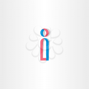 stylized letter i logotype vector logo element