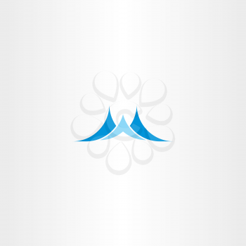 wave blue water logo icon design