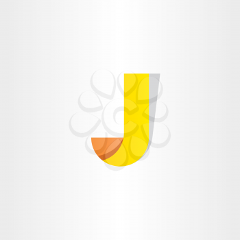 yellow letter j symbol design logo j icon