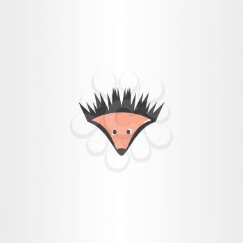 funny hedgehog vector icon design