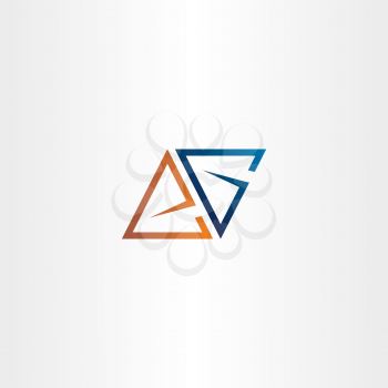 letter a or e and letter g logo vector triangle icon